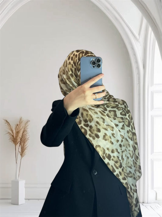 Leopard Printed Hijab