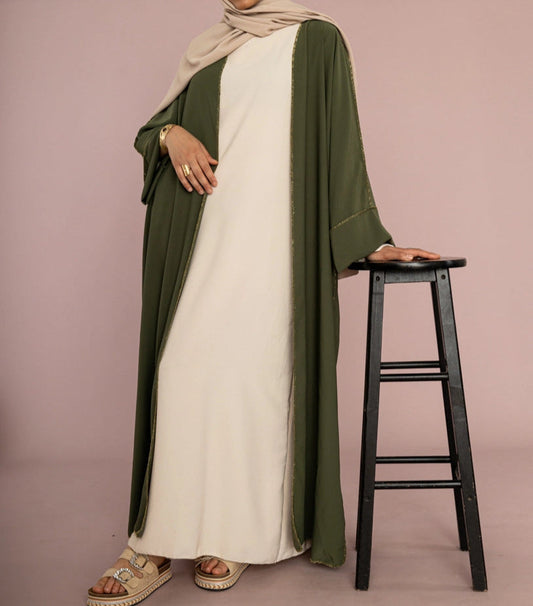 Kimono Silk Abaya Pearl Hijab London