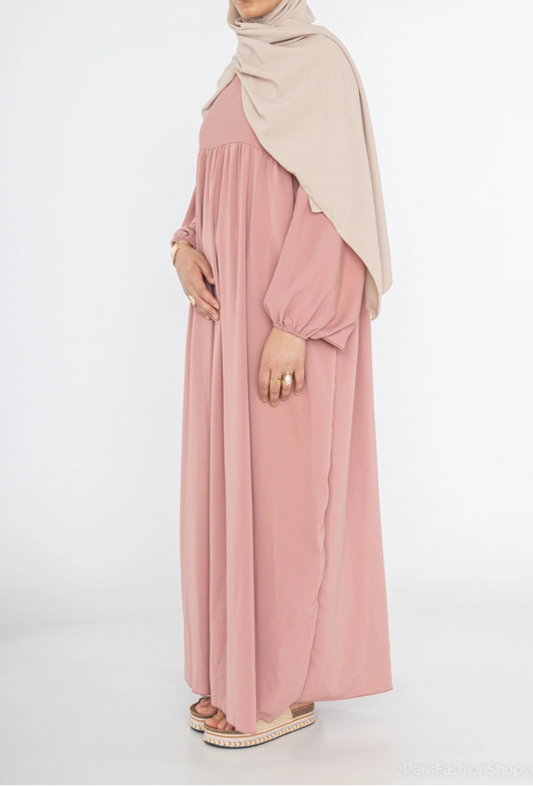Long Medina Silk Abaya Pearl Hijab London