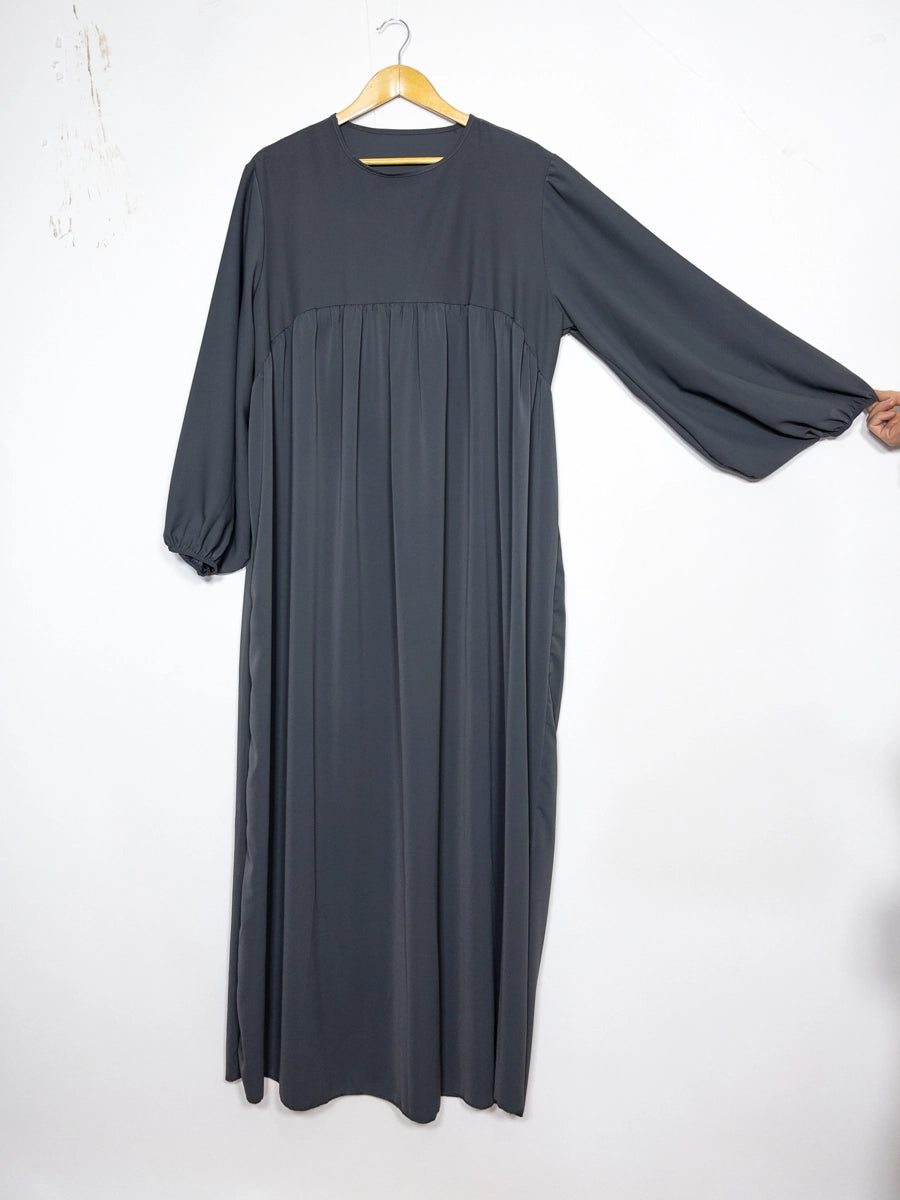 Long Medina Silk Abaya Pearl Hijab London