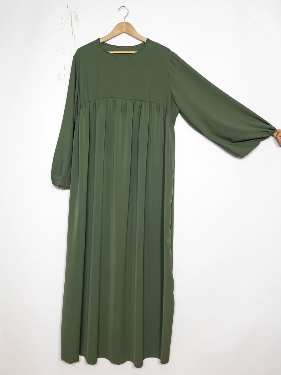 Long Medina Silk Abaya Pearl Hijab London